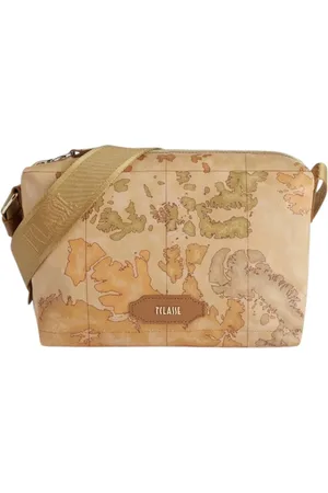 ALVIERO MARTINI 1A CLASSE Femme, Sacs, Brun, Taille: ONE Size Sac à bandoulière marron avec imprimé Geo Classic