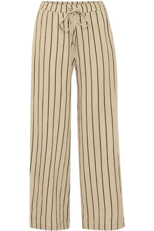 Ichi Femme, Pantalons, , Taille: 38 FR Pantalon large en coton à rayures