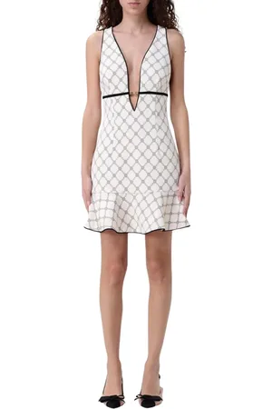 Elisabetta Franchi Femme, Robes, , Taille: 40 FR Robe Mini Géométrique Jaune
