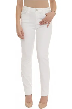 Liu Jo Femme, Pantalons, Blanc, Taille: W27 Pantalon magnétique 5 poches avec strass