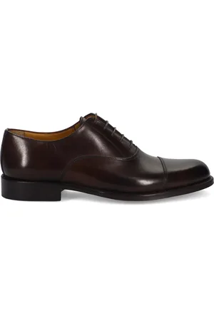 SANGIORGIO Homme, Chaussures, Brun, Taille: 41 EU Chaussures Oxford en Cuir Marron Foncé