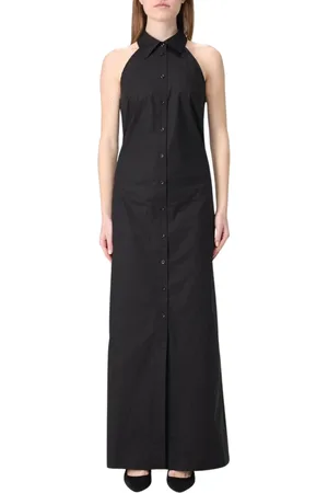 Twin-Set Femme, Robes, Noir, Taille: 40 FR Robe Maxi Sans Manches Beige