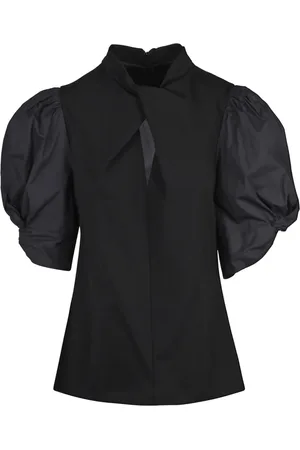 LIVIANA CONTI Femme, Blouses et Chemises, Noir, Taille: 40 FR Blouse à Manches Bouffantes en Popeline