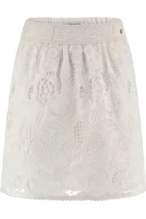 Guess Femme, Jupes, Blanc, Taille: 38 FR Jupe Femme Textile Blanc