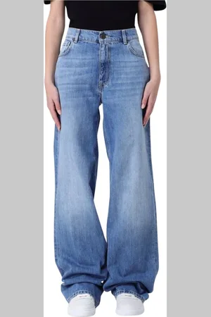 Twin-Set Femme, Jeans, Bleu, Taille: W26 Jean large à coupe décontractée