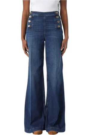 Twin-Set Femme, Jeans, Bleu, Taille: W27 Wide Leg Sailor Jeans