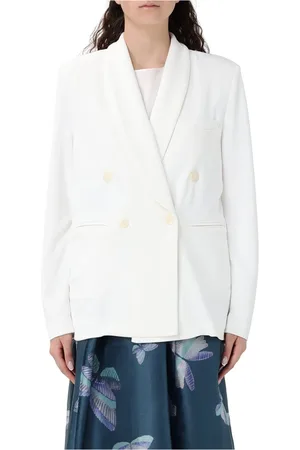 Emporio Armani Femme, Vestes, Blanc, Taille: 38 FR Blazer Élégant pour Homme