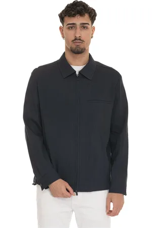 HUGO BOSS Homme, Vestes, Bleu, Taille: L Veste courte Harrington à zip