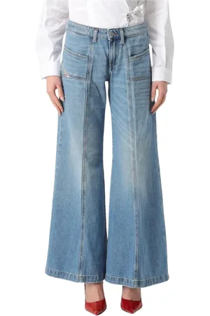 Diesel Femme, Jeans, Bleu, Taille: W27 Jean Large Bleu à Poches