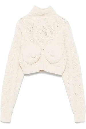 Jean Paul Gaultier Femme, Pulls, , Taille: 36 FR Pull à Col Roulé en Maille Épaisse
