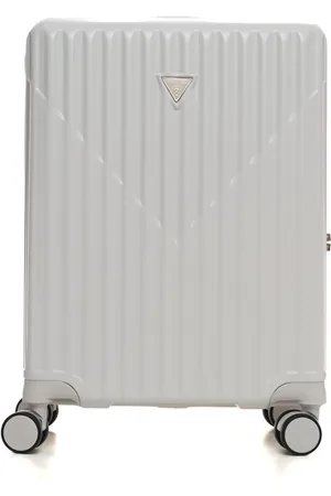 Guess Femme, Valises, Blanc, Taille: ONE Size Chariot Élégant avec 4 Roues