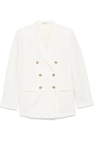 Calvin Klein Femme, Vestes, , Taille: 38 FR Veste à Double Boutonnage avec Revers Pointus