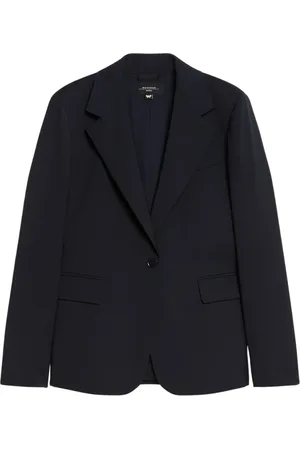 Max Mara Femme, Vestes, Bleu, Taille: 42 FR Blazer Classique à Silhouette Féminine