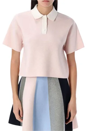 J.W.Anderson Femme, Tops, Rose, Taille: 38 FR Polo Rose Tricoté