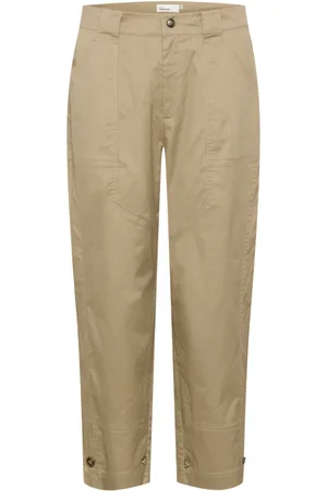 Karen by Simonsen Femme, Pantalons, Brun, Taille: 36 FR Pantalon chinchilla coupe décontractée