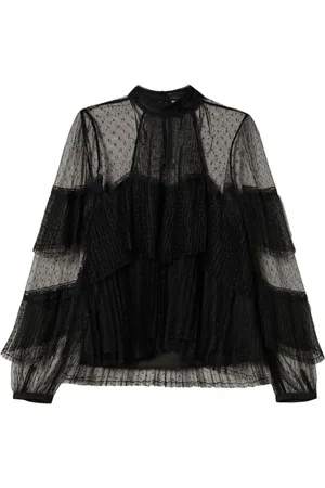 Twin-Set Femme, Blouses et Chemises, Noir, Taille: 34 FR Ensemble Pulls Noirs