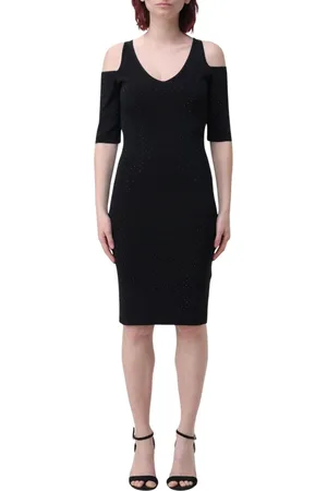 Liu Jo Femme, Robes, Noir, Taille: 42 FR Robe Midi Noire Élégante