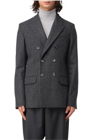 Ami Homme, Vestes, Gris, Taille: M Pinstripe Suit Jacket