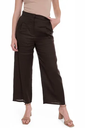 Max Mara Femme, Pantalons, Brun, Taille: 38 FR Pantalon Large et Confortable