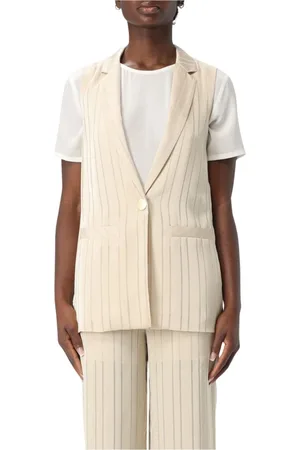 Armani Exchange Femme, Vestes, Bleu, Taille: 38 FR Élégante Veste Marine avec Détails Classiques