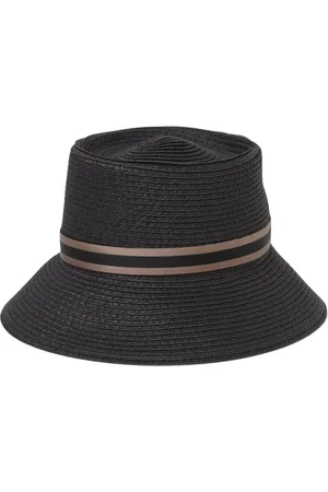 Borsalino Femme, Accessoires, Noir, Taille: ONE Size Élégant chapeau de soleil avec ruban