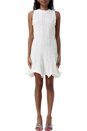 Msgm Femme, Robes, Blanc, Taille: 36 FR Robe Mini A-Line Blanche