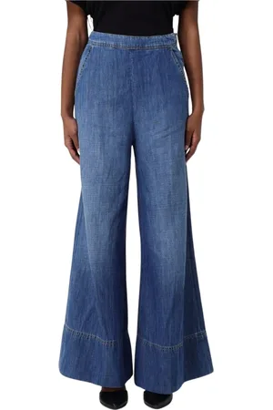 Pinko Femme, Jeans, Bleu, Taille: 42 FR Jean évasé en denim pour femmes