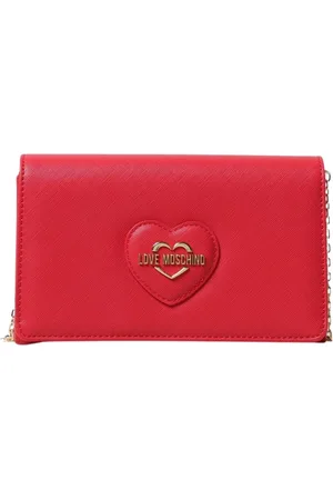 Moschino Femme, Sacs, Rouge, Taille: ONE Size Sac à Chaîne Cœur Rouge
