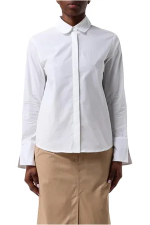 A.P.C. Femme, Blouses et Chemises, Blanc, Taille: 40 FR Chemisier Blanc Col Claudine Peter Pan