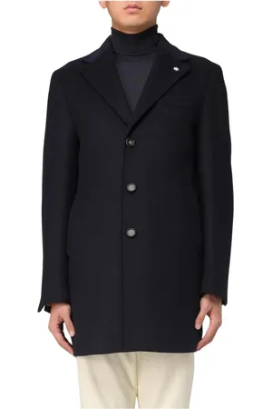 Manuel Ritz Homme, Manteaux, Bleu, Taille: L Manteau Gris Élégant pour Homme