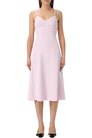 Elisabetta Franchi Femme, Robes, Rose, Taille: 38 FR Robe Midi Sans Manches en Quartz
