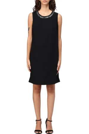 Liu Jo Femme, Robes, Noir, Taille: 36 FR Robe Noire à Col Orné