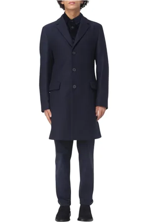 HUGO BOSS Homme, Manteaux, Bleu, Taille: S Manteau en Laine Bleu pour Homme