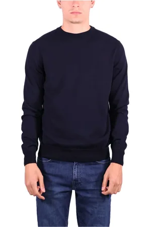 add Homme, Pulls, Noir, Taille: XL Pull Col Rond Manches Longues en Coton