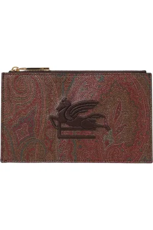 Etro Femme, Sacs, Brun, Taille: ONE Size Pochette Paisley Marron