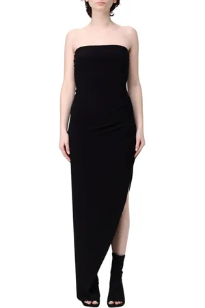 Norma Kamali Femme, Robes, Noir, Taille: 42 FR Robe Longue Noire Élégante