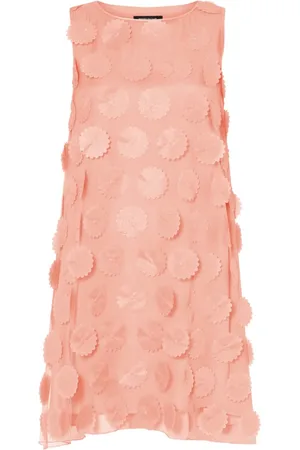 Bruuns Bazaar Femme, Robes, , Taille: 42 FR Robe Pêche avec Fleurs en Organza