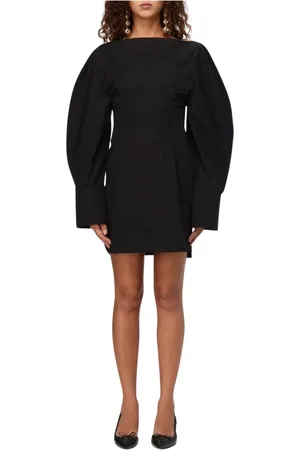 Jacquemus Femme, Robes, Noir, Taille: 38 FR Robe Mini en Popeline Noire