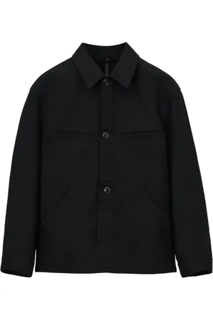 LEMAIRE Homme, Vestes, Noir, Taille: L Veste de travail noire avec manches torsadées