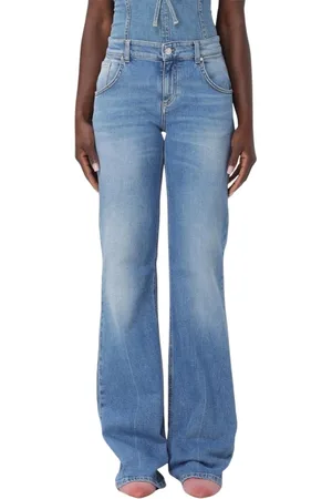 BLUMARINE Femme, Jeans, Bleu, Taille: 40 FR Jean Large Bleu Classique
