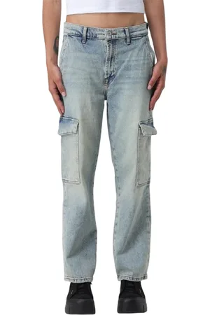 7 for all Mankind Femme, Jeans, Bleu, Taille: W28 Jean Cargo Bleu pour Femmes