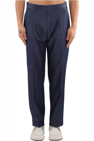 COSTUMEIN Homme, Pantalons, Bleu, Taille: M Pantalon en Denim Plissé en SS