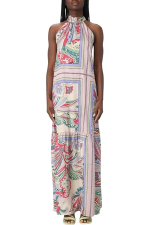 Liu Jo Femme, Robes, Multicolore, Taille: 40 FR Robe Longue à Imprimé Paisley