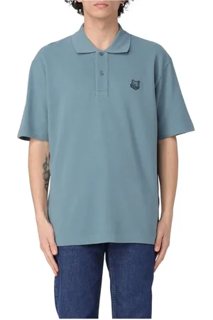 Maison Kitsuné Homme, Tops, Bleu, Taille: L Polo en Maille