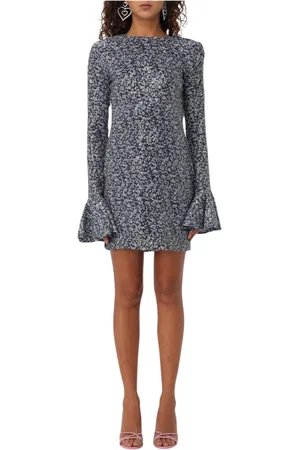 ROTATE Femme, Robes, Multicolore, Taille: 38 FR Robe Mini Paillettes Violette