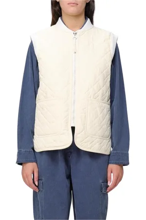 A.P.C. Femme, Vestes, Blanc, Taille: 38 FR Gilet Matelassé Jaune Crème