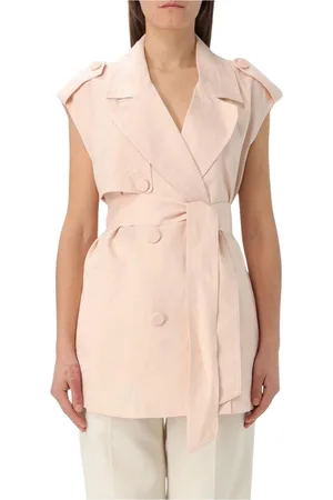 Armani Exchange Femme, Vestes, Rose, Taille: 38 FR Gilet Rose Sans Manches, Style Élégant