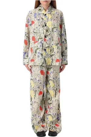 Bottega Veneta Femme, Vêtements de nuit et de détente, Multicolore, Taille: 36 FR Ensemble Pyjama en Soie Florale