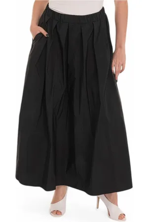Max Mara Femme, Jupes, Noir, Taille: 42 FR Jupe longue plissée avec poches