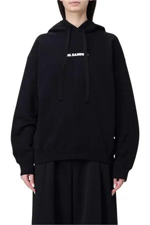 Jil Sander Femme, Sweatshirts et sweats à capuche, Noir, Taille: 36 FR Sweat à Capuche Noir avec Logo pour Femmes